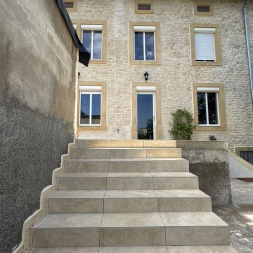 Ravalement de façade - Rénovation de terrasse et Cuisine été - Chantier à Rombas 57120